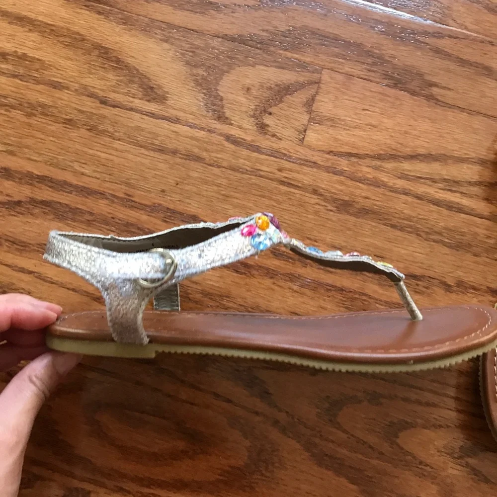 Girls Metallic‎ Jewel Sandals